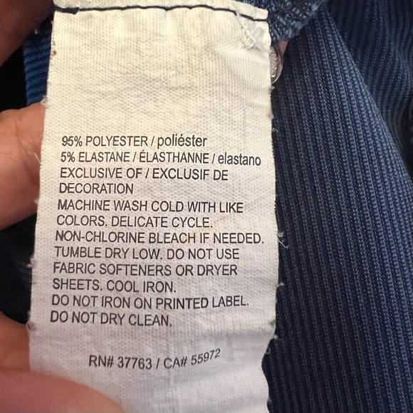 Callaway Opti-Dri Blue Black Striped Short Sleeve Polo B2/29 - Picture 6 of 9